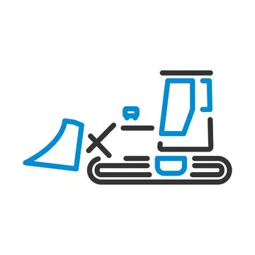 Icon Of Construction Bulldozer Stock Illustration