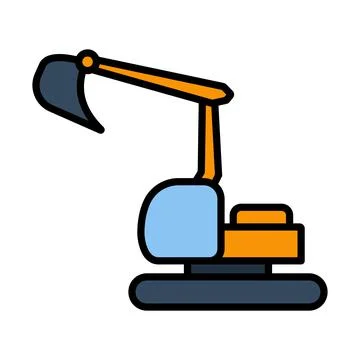 Icon Of Construction Bulldozer Stock Illustration
