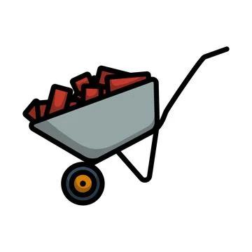 Icon Of Construction Cart Stock Illustration