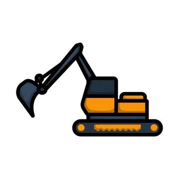 Icon Of Construction Excavator Stock Illustration