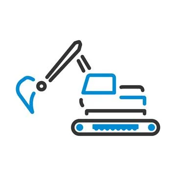 Icon Of Construction Excavator Stock Illustration