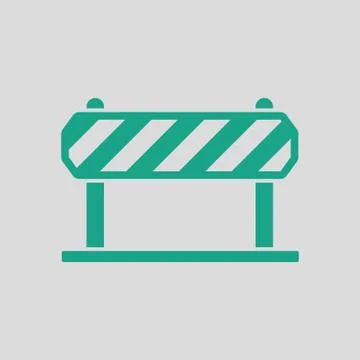 Icon of construction fence Stock Illustration