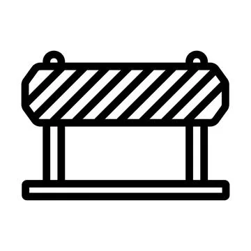 Icon Of Construction Fence Illustrazione stock