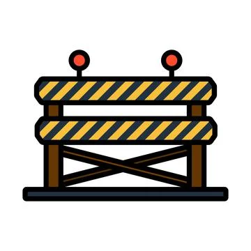 Icon Of Construction Fence Illustrazione stock