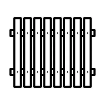 Icon Of Construction Fence Illustrazione stock