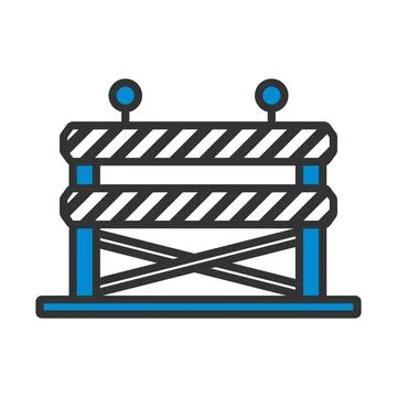 Icon Of Construction Fence Illustrazione stock