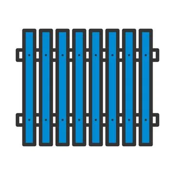 Icon Of Construction Fence Illustrazione stock