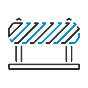 Icon Of Construction Fence Illustrazione stock