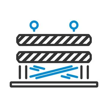 Icon Of Construction Fence Illustrazione stock