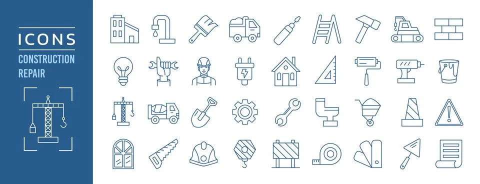 Icon construction. Industry engineering symbol. Logo building. Emblem archite Stock Illustration