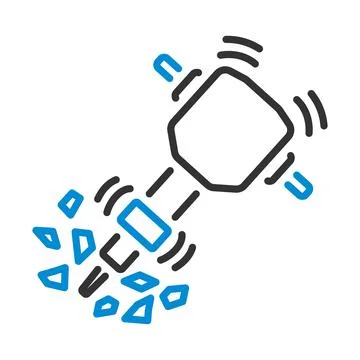 Icon Of Construction Jackhammer Stock Illustration