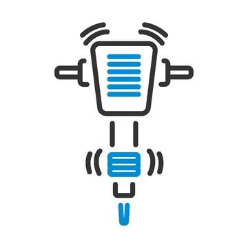 Icon Of Construction Jackhammer Stock Illustration