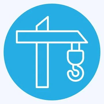 Icon Construction. related to Development symbol. blue eyes style Illustrazione stock