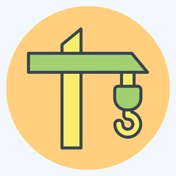 Icon Construction. related to Development symbol. color mate style Stock Illustration