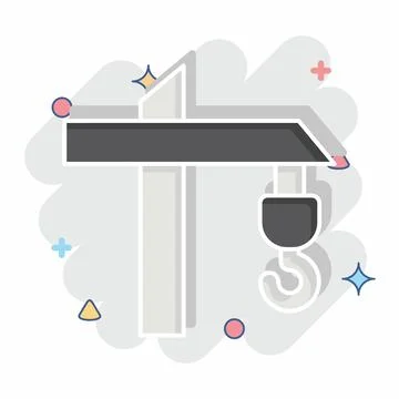 Icon Construction. related to Development symbol. comic style Stock Illustration