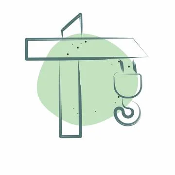 Icon Construction. related to Development symbol. Color Spot Style Illustrazione stock