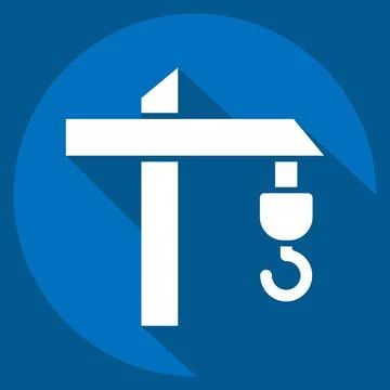 Icon Construction. related to Development symbol. long shadow style Stock Illustration