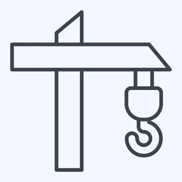 Icon Construction. related to Development symbol. line style Illustrazione stock