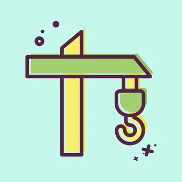 Icon Construction. related to Development symbol. MBE style Illustrazione stock