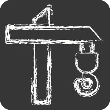 Icon Construction. related to Development symbol. chalk Style Stock Illustration