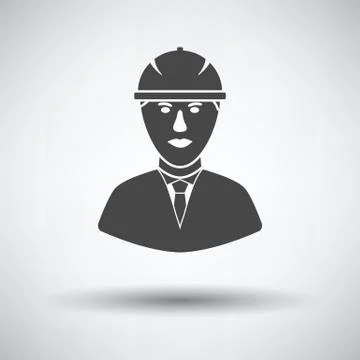 Icon of construction worker head in helmet Stock Illustration