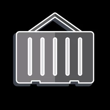 Icon Container. related to Building Material symbol. glossy style. simple d.. Ilustración de archivo