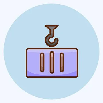Icon Container. suitable for education symbol. flat style. simple design edit Stock Illustration