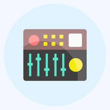 Icon Controller. suitable for music symbol. flat style. simple design editabl Stock Illustration