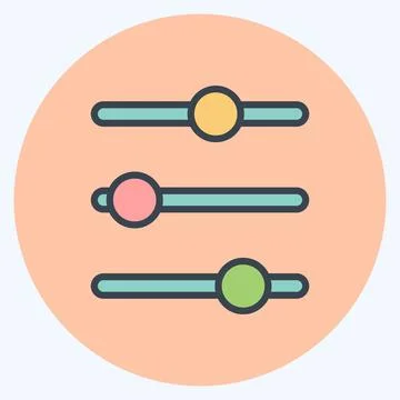 Icon Controls. suitable for web interface symbol. color mate style. simple de Stock Illustration