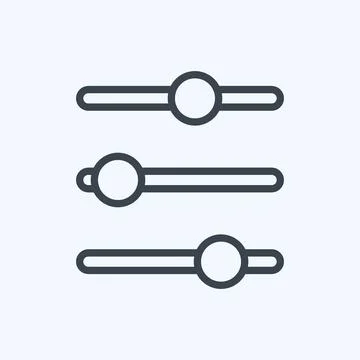 Icon Controls. suitable for web interface symbol. line style. simple design e Stock Illustration