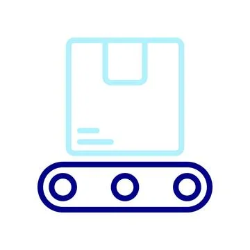 Icon conveyor, to make it easier for humans to organize and sort goods. Stock Illustration