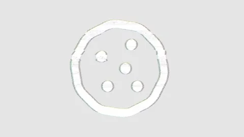 Icon cookie is distorted. Glitch. Noise, chromatic aberration, geometric 動画素材 302621006