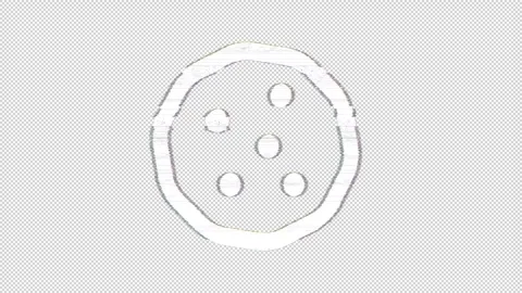 Icon cookie is distorted. Glitch. Noise, chromatic aberration, geometric Stock Footage 302621696