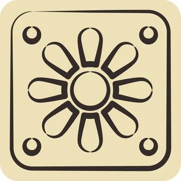 Icon Cooler. related to Computer symbol. hand drawn style. simple design ed.. Stock-Illustration