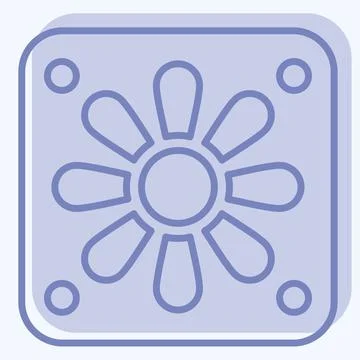 Icon Cooler. related to Computer symbol. two tone style. simple design edit.. Illustrazione stock