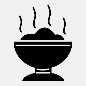 Icon copal incense. Day of the dead celebration elements. Icons in glyph st.. Stock Illustration