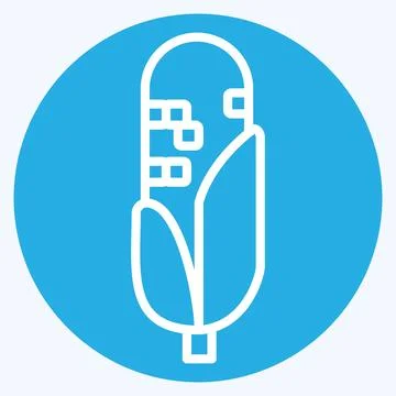 Icon Corn. related to American Indigenous symbol. blue eyes style. simple d.. Ilustración de archivo