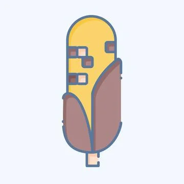 Icon Corn. related to American Indigenous symbol. doodle style. simple desi.. Ilustración de archivo