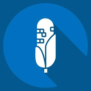 Icon Corn. related to American Indigenous symbol. long shadow style. simple.. Ilustración de archivo