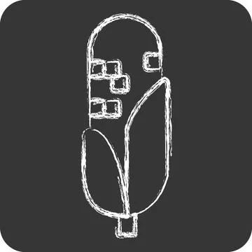 Icon Corn. related to American Indigenous symbol. chalk Style. simple desig.. Ilustración de archivo