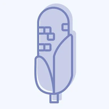 Icon Corn. related to American Indigenous symbol. two tone style. simple de.. Ilustración de archivo