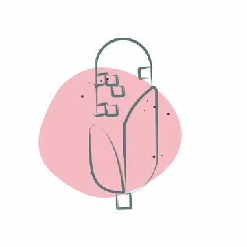 Icon Corn. related to American Indigenous symbol. Color Spot Style. simple .. Ilustración de archivo