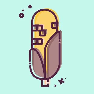 Icon Corn. related to American Indigenous symbol. MBE style. simple design .. Ilustración de archivo