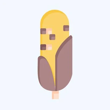 Icon Corn. related to American Indigenous symbol. flat style. simple design.. Ilustración de archivo