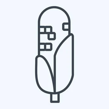 Icon Corn. related to American Indigenous symbol. line style. simple design.. Ilustración de archivo