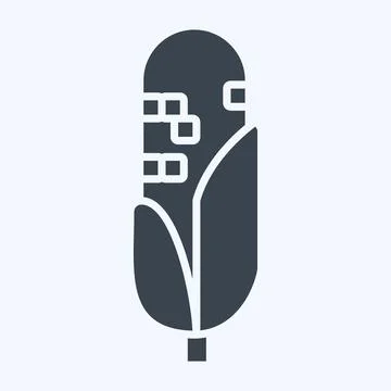Icon Corn. related to American Indigenous symbol. glyph style. simple desig.. Ilustración de archivo