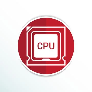 Icon of cpu microprocessor sign symbol process Stock Illustration
