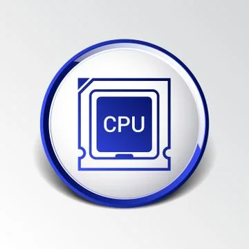 Icon of cpu microprocessor sign symbol process Illustrazione stock