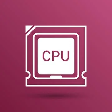 Icon of cpu microprocessor sign symbol process Illustrazione stock