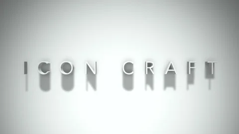 Icon craft 3D title animation with shadows on a white background Stock Footage 297801227